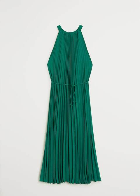 Belt pleated dress - Laurel Morgan