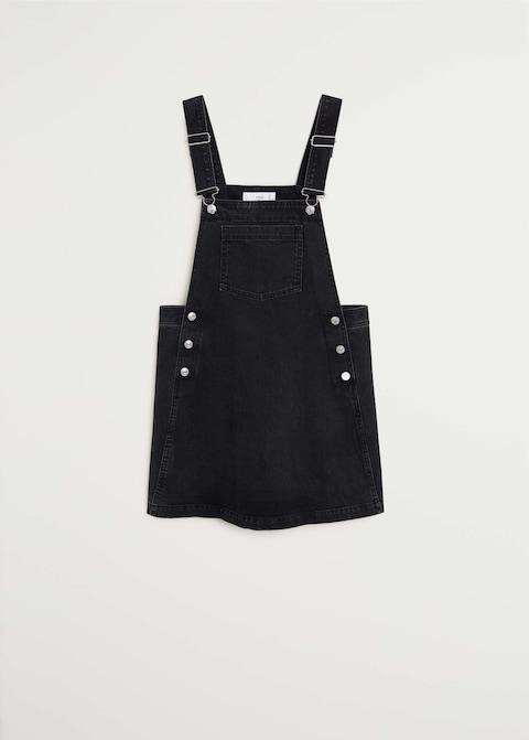 Black denim pinafore dress - Laurel Morgan