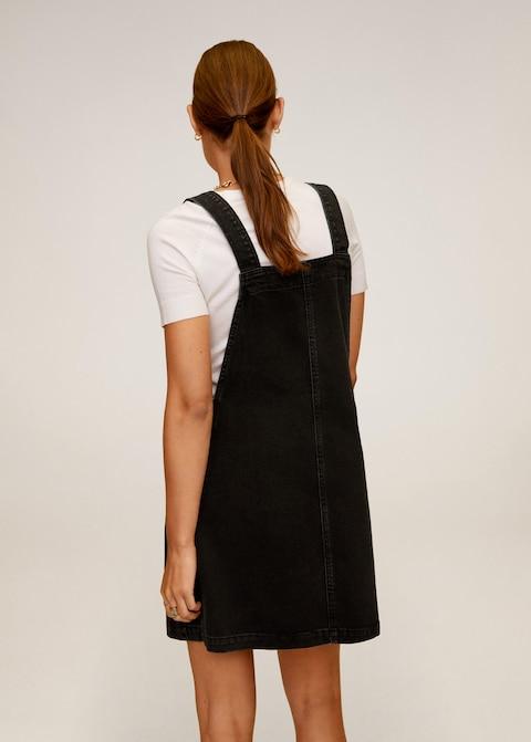 Black denim pinafore dress - Laurel Morgan