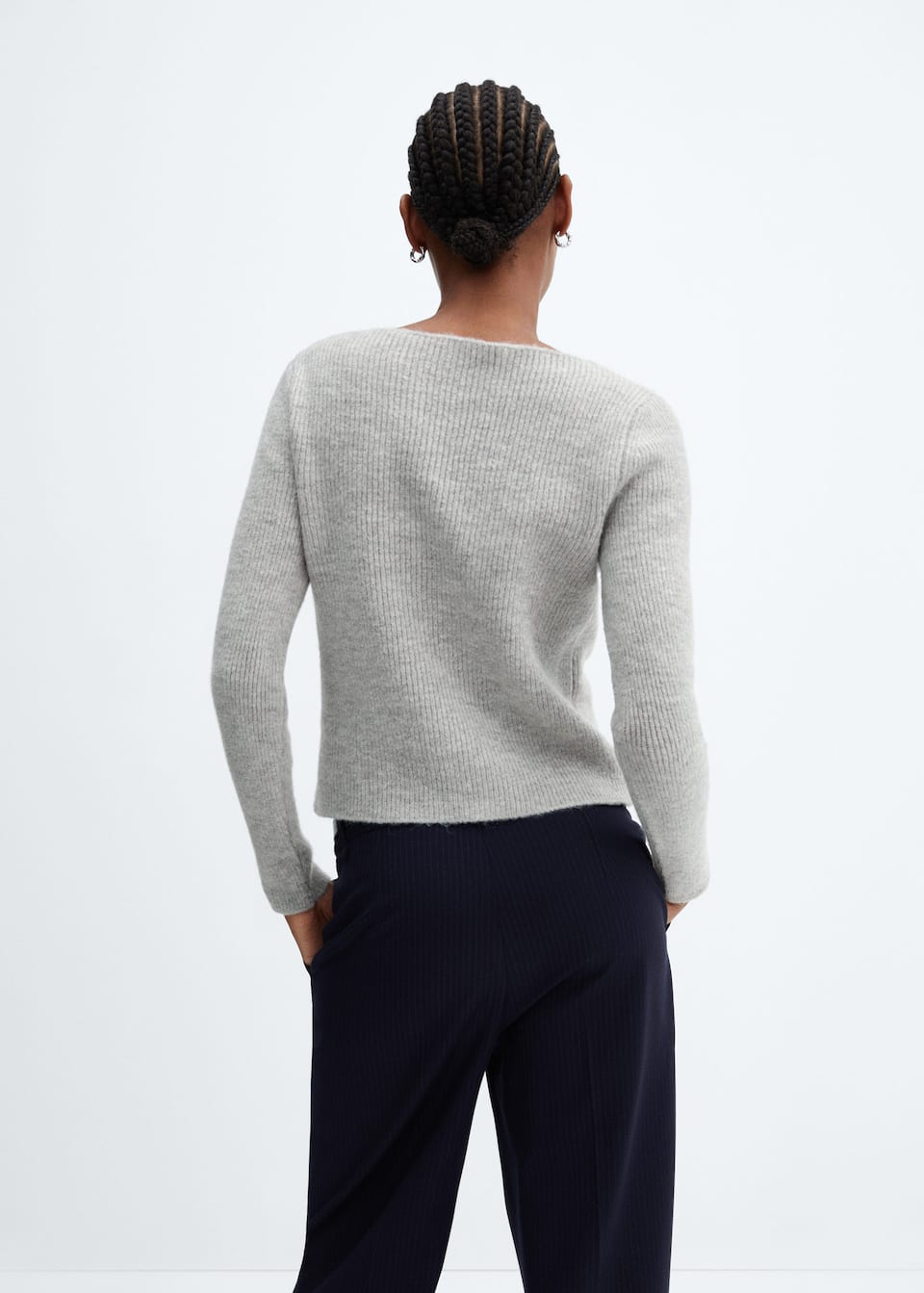 Boat-neck knitted sweater - Laurel Morgan