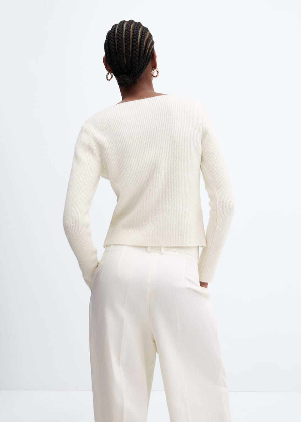 Boat-neck knitted sweater - Laurel Morgan