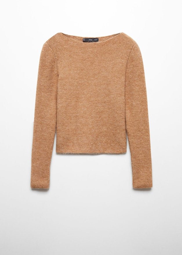 Boat-neck knitted sweater - Laurel Morgan