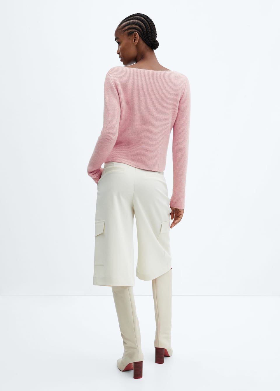 Boat-neck knitted sweater - Laurel Morgan