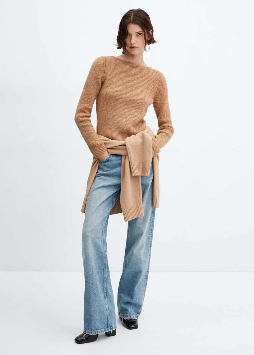 Boat-neck knitted sweater - Laurel Morgan