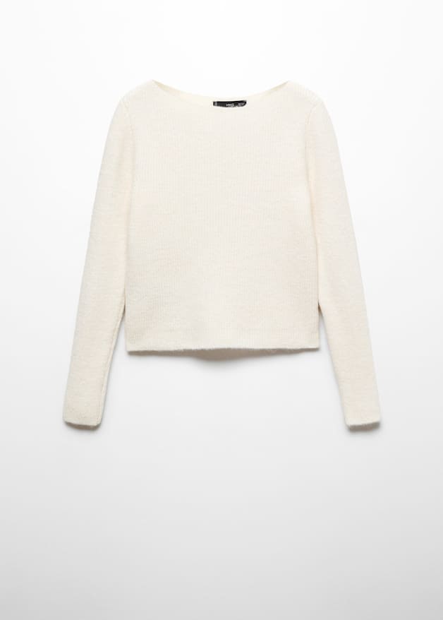 Boat-neck knitted sweater - Laurel Morgan