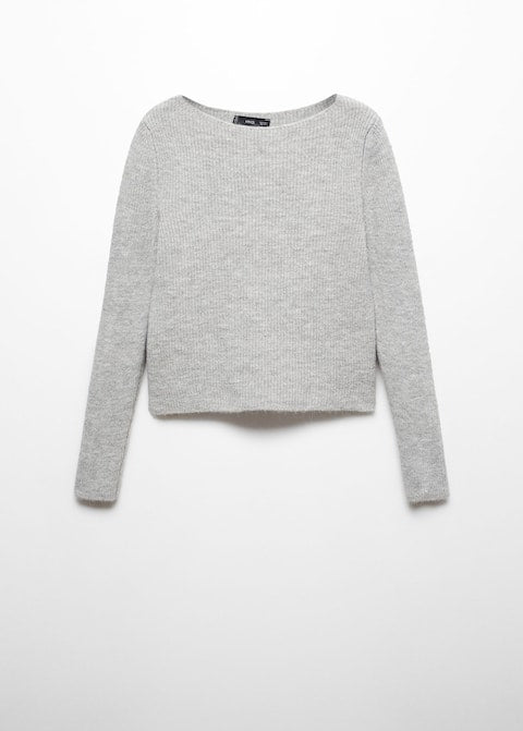 Boat-neck knitted sweater - Laurel Morgan