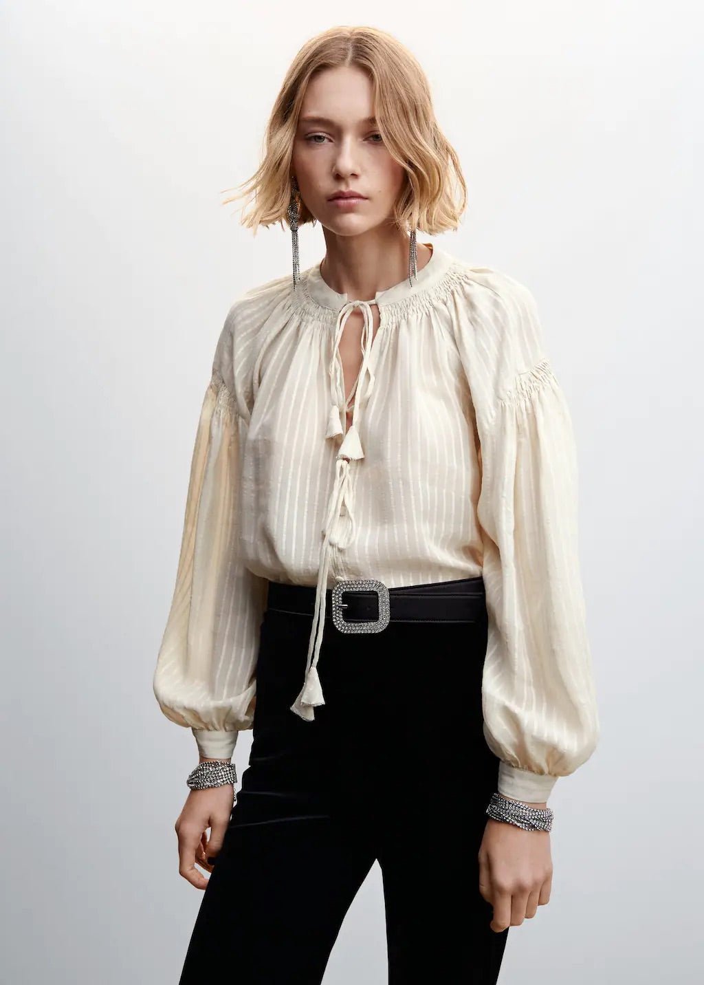 Boho blouse with tassel detail - Laurel Morgan