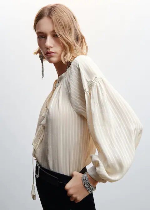 Boho blouse with tassel detail - Laurel Morgan