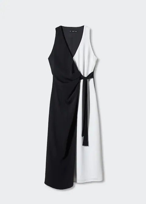 Bow bicolour dress - Laurel Morgan