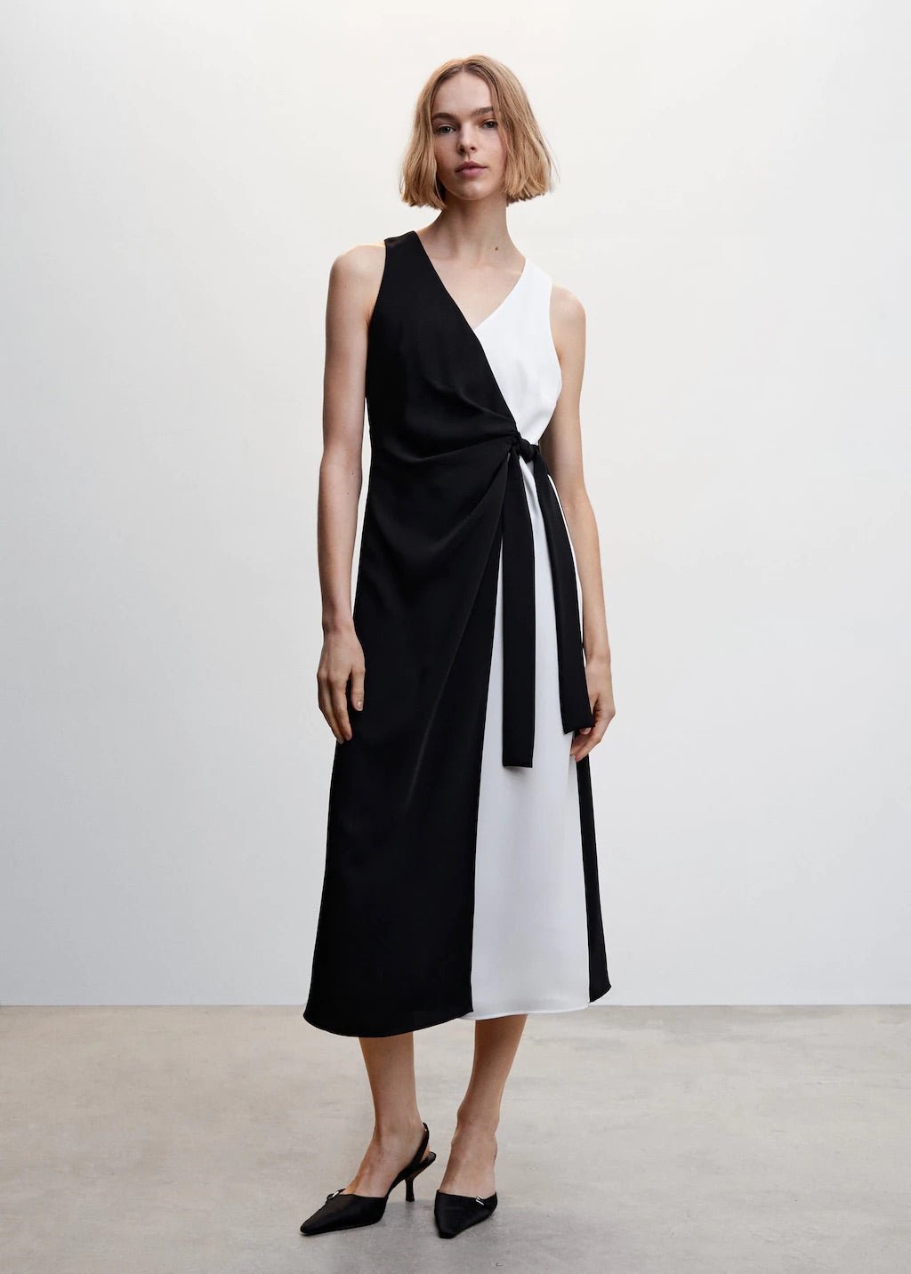 Bow bicolour dress - Laurel Morgan