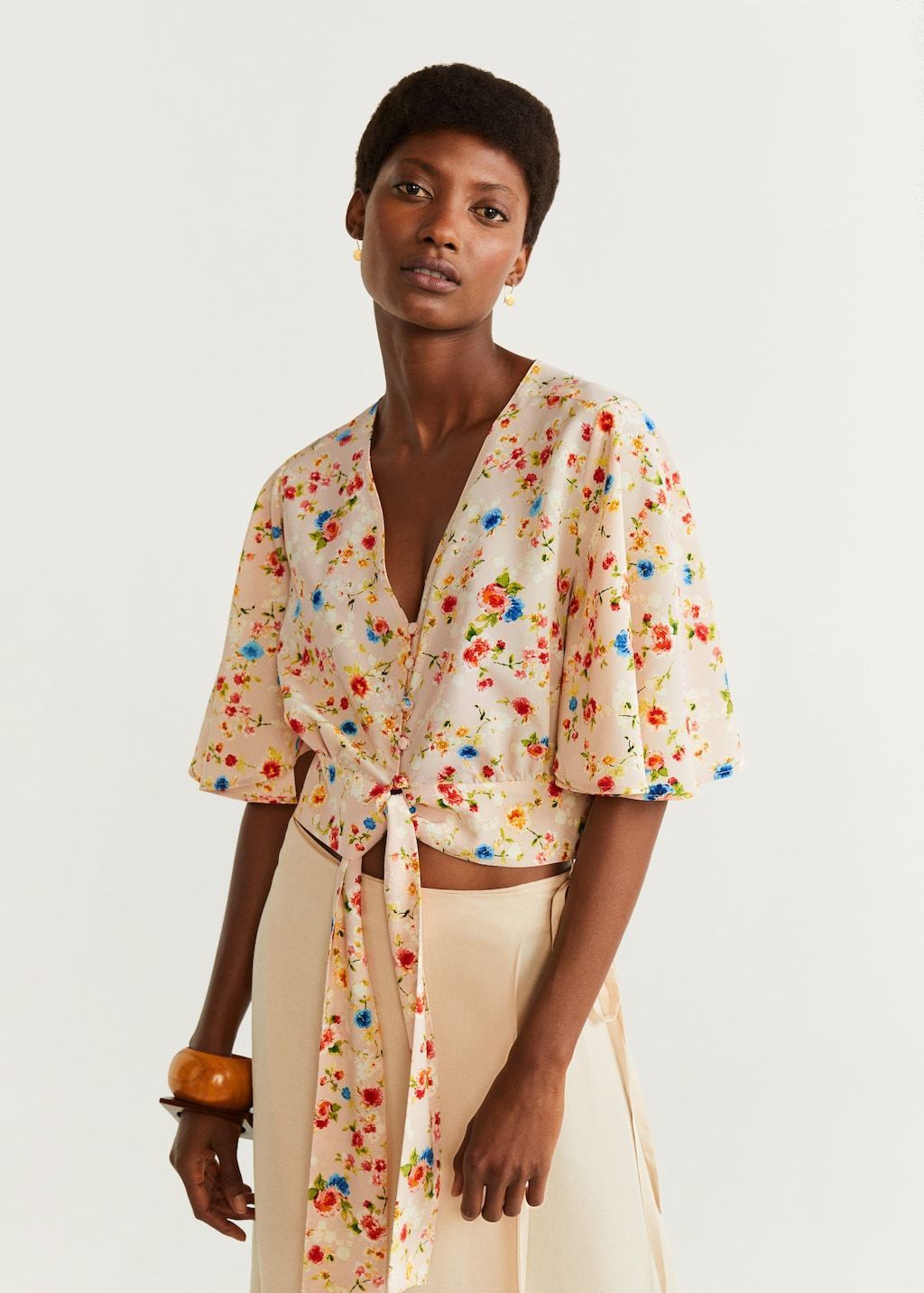 Bow cropped blouse - Laurel Morgan