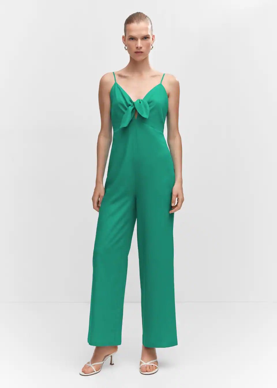 Bow linen jumpsuit - Laurel Morgan