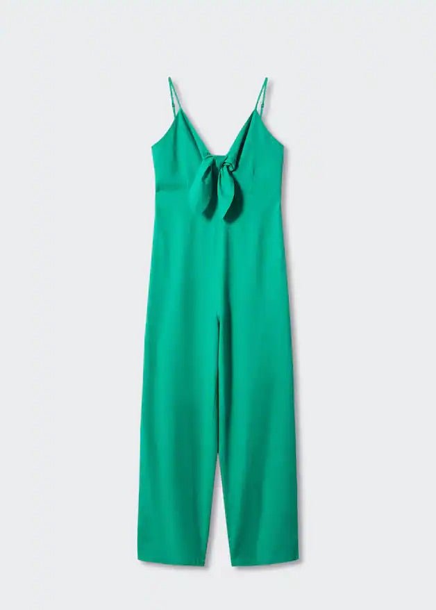 Bow linen jumpsuit - Laurel Morgan