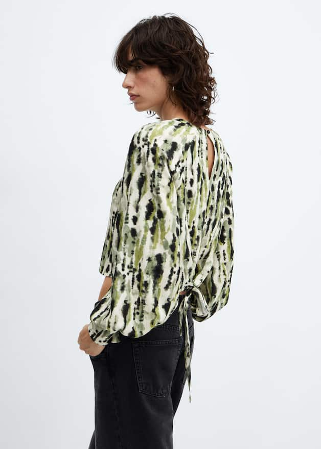 Bow printed blouse - Laurel Morgan