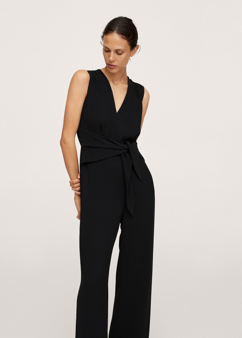 Bow wrap jumpsuit - Laurel Morgan