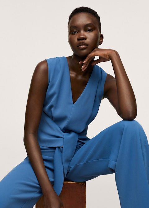 Bow wrap jumpsuit - Laurel Morgan