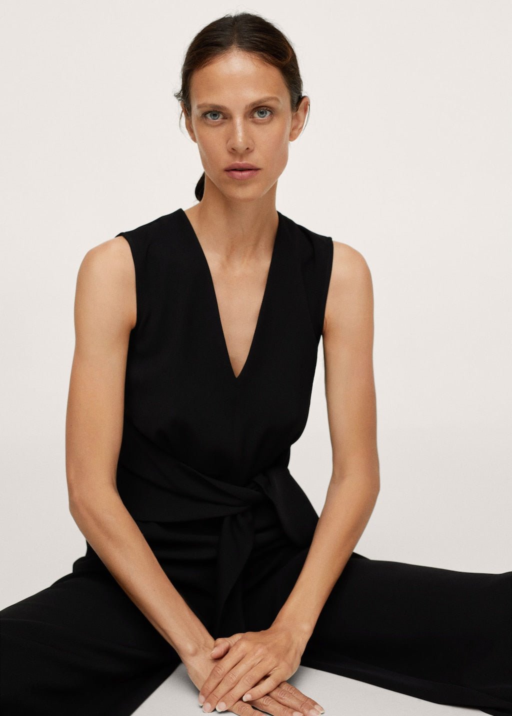 Bow wrap jumpsuit - Laurel Morgan