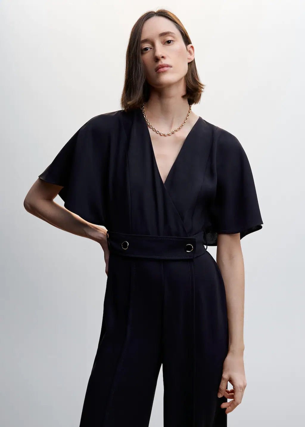 Buttoned long jumpsuit - Laurel Morgan