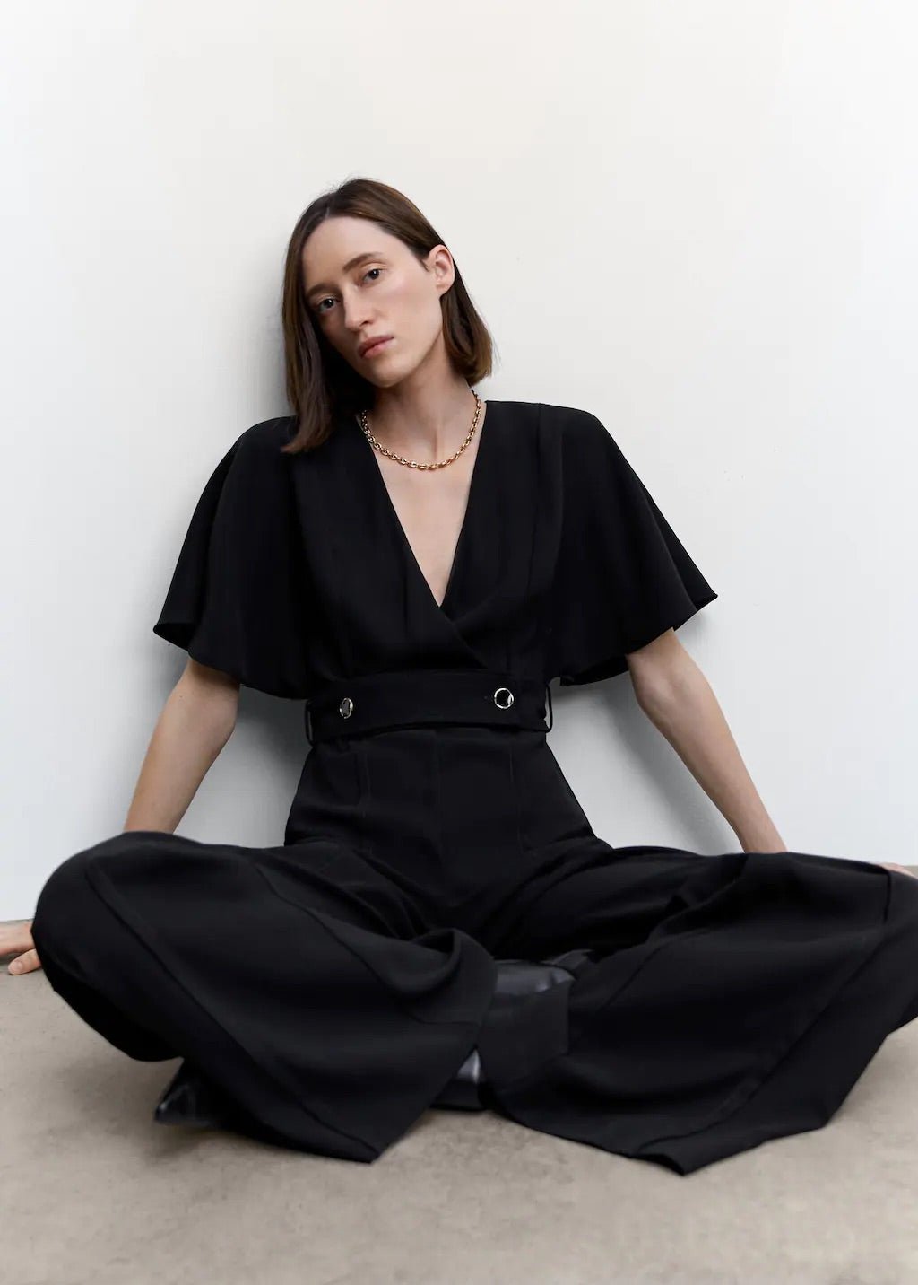 Buttoned long jumpsuit - Laurel Morgan