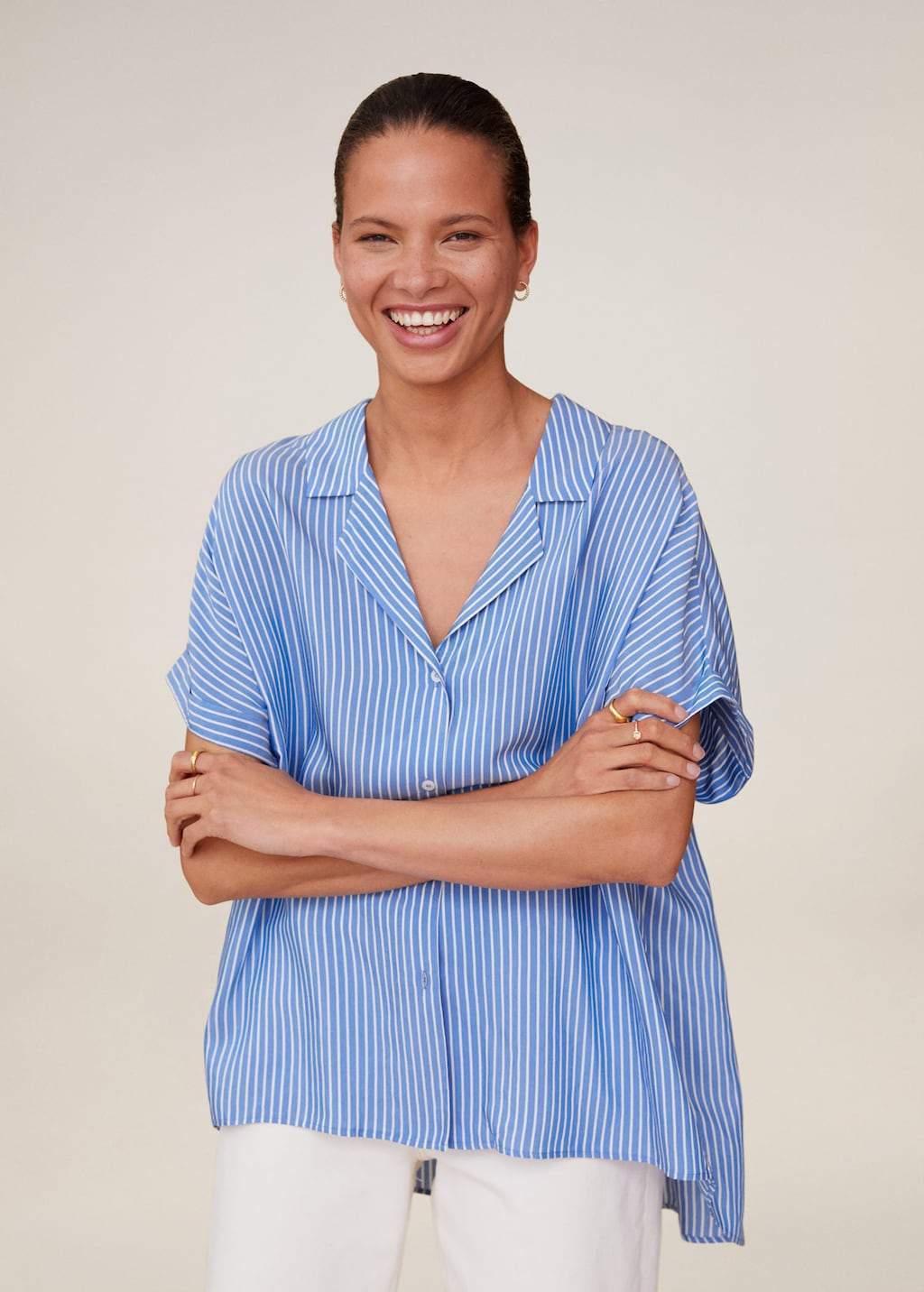 Buttoned striped shirt - Laurel Morgan