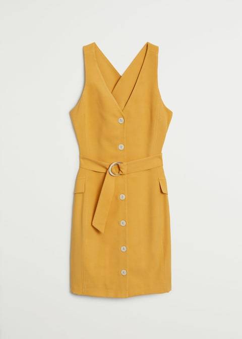 Buttoned wrap dress - Laurel Morgan