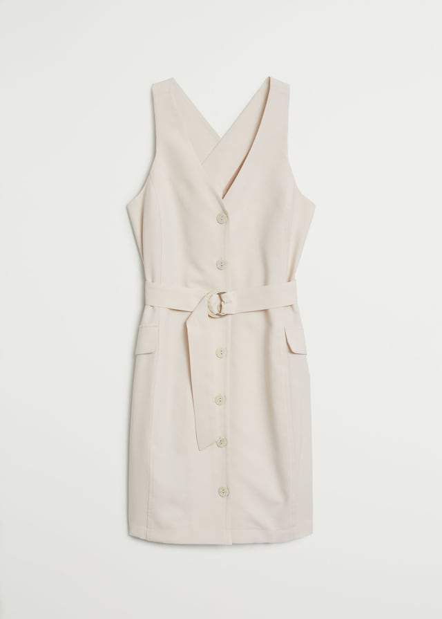 Buttoned wrap dress - Laurel Morgan