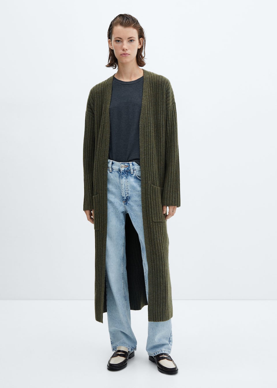 Cardigan with patch pocket - Laurel Morgan