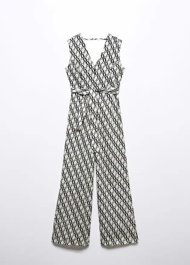 Chain-print jumpsuit - Laurel Morgan