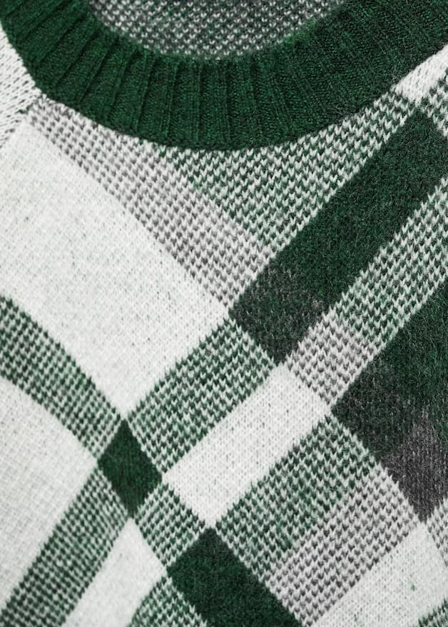 Checks knitted sweater - Laurel Morgan