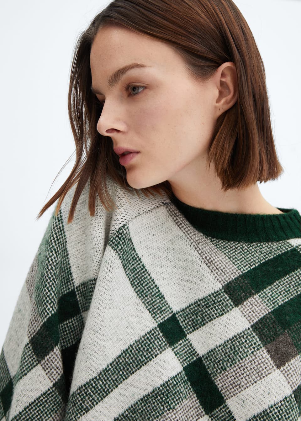 Checks knitted sweater - Laurel Morgan