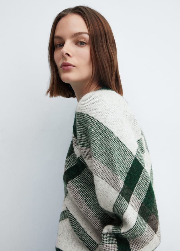 Checks knitted sweater - Laurel Morgan