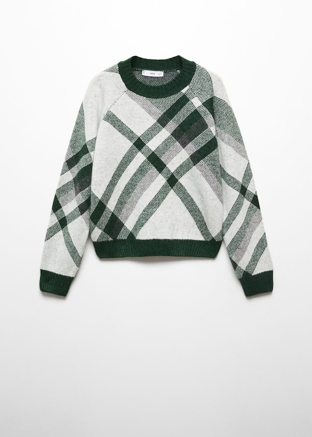 Checks knitted sweater - Laurel Morgan