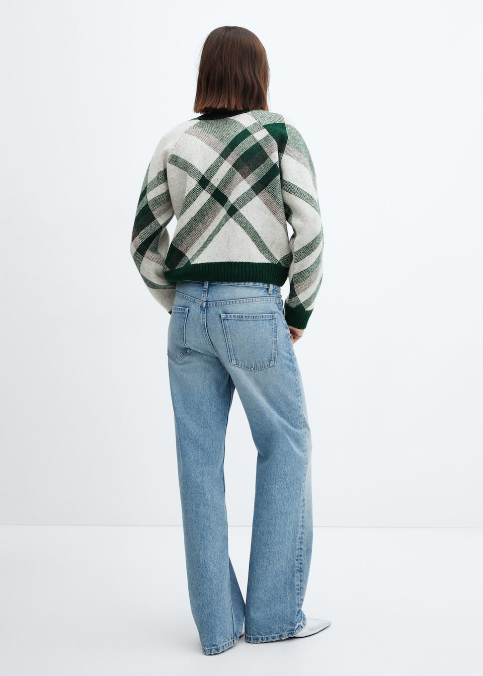 Checks knitted sweater - Laurel Morgan