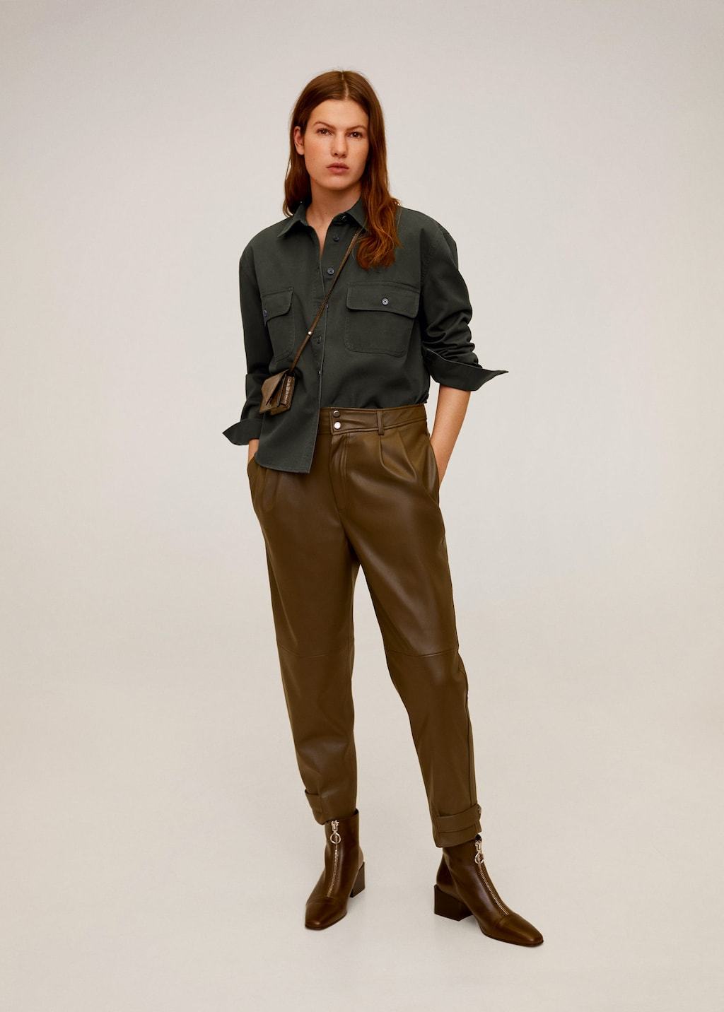 Chest-pocket cotton shirt - Laurel Morgan