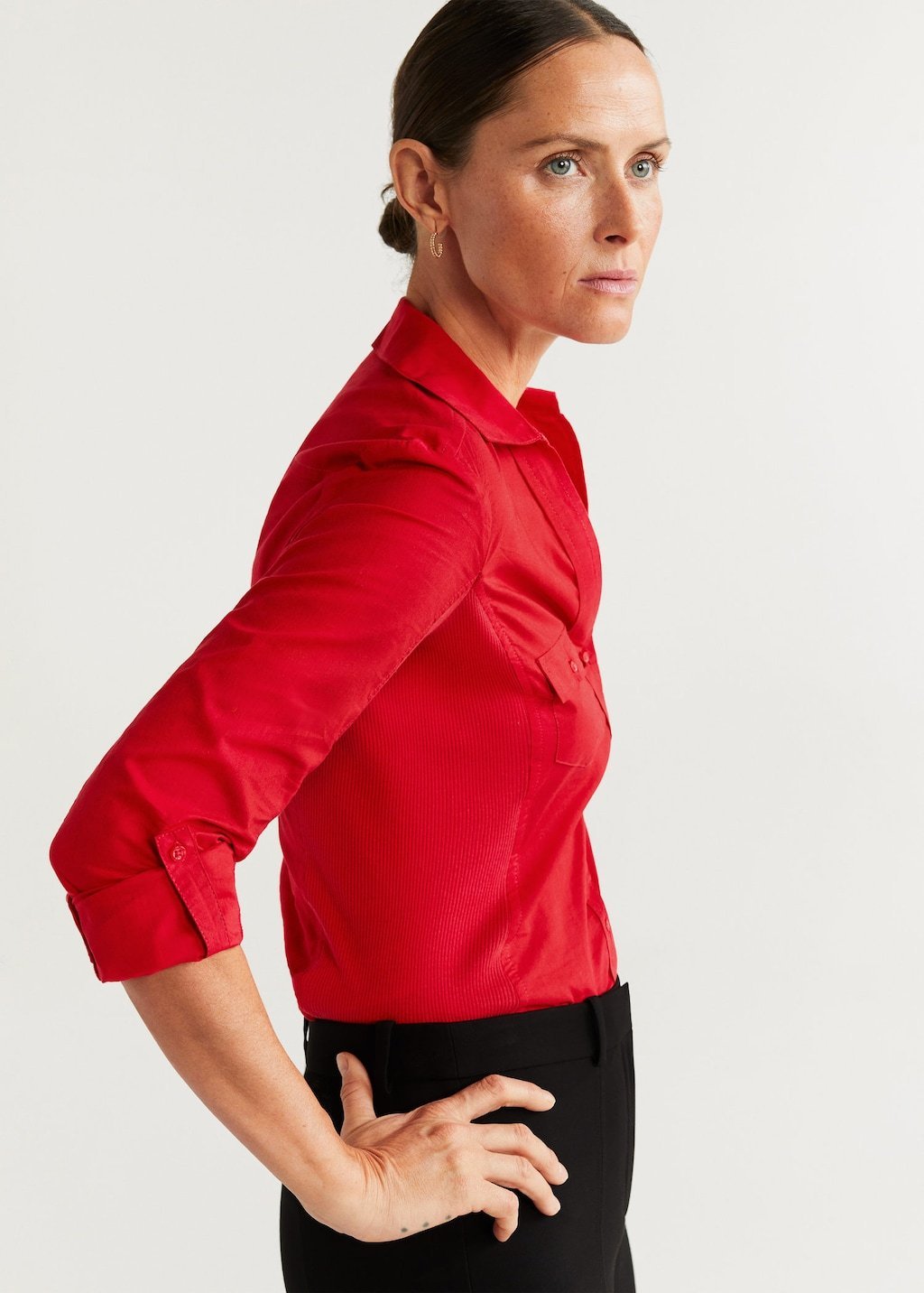 Chest-pocket cotton shirt - Laurel Morgan