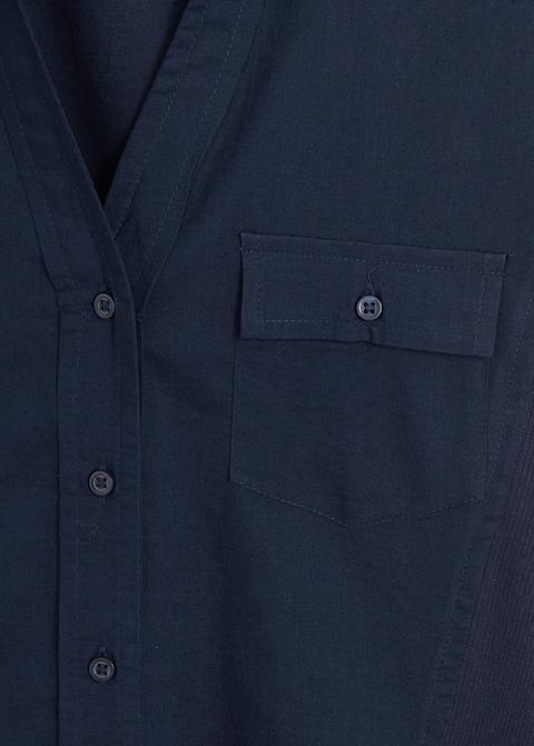 Chest-pocket cotton shirt - Laurel Morgan