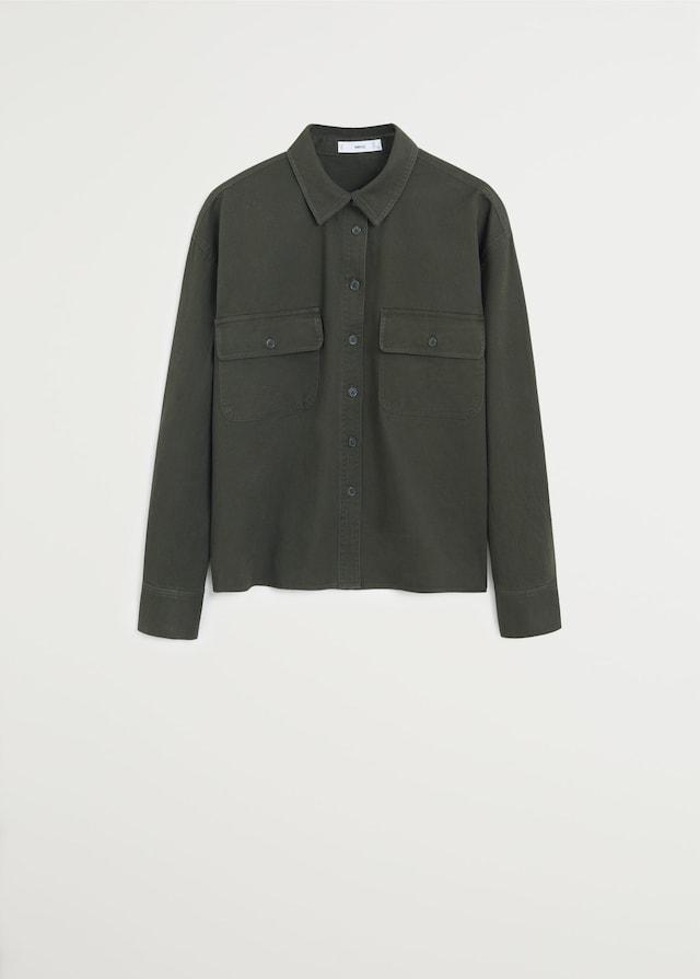 Chest-pocket cotton shirt - Laurel Morgan