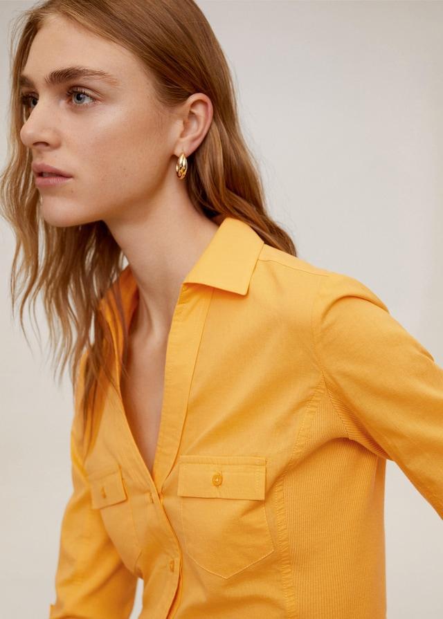 Chest-pocket cotton shirt - Laurel Morgan