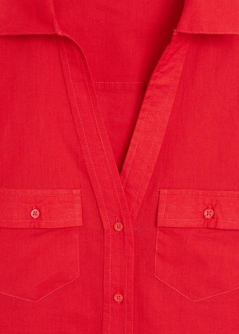 Chest-pocket cotton shirt - Laurel Morgan