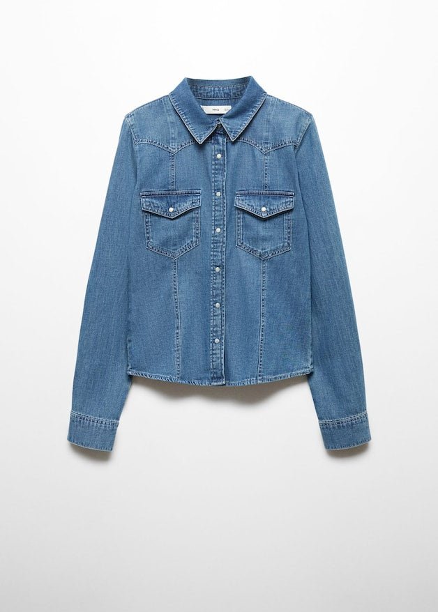 Chest-pocket denim shirt - Laurel Morgan