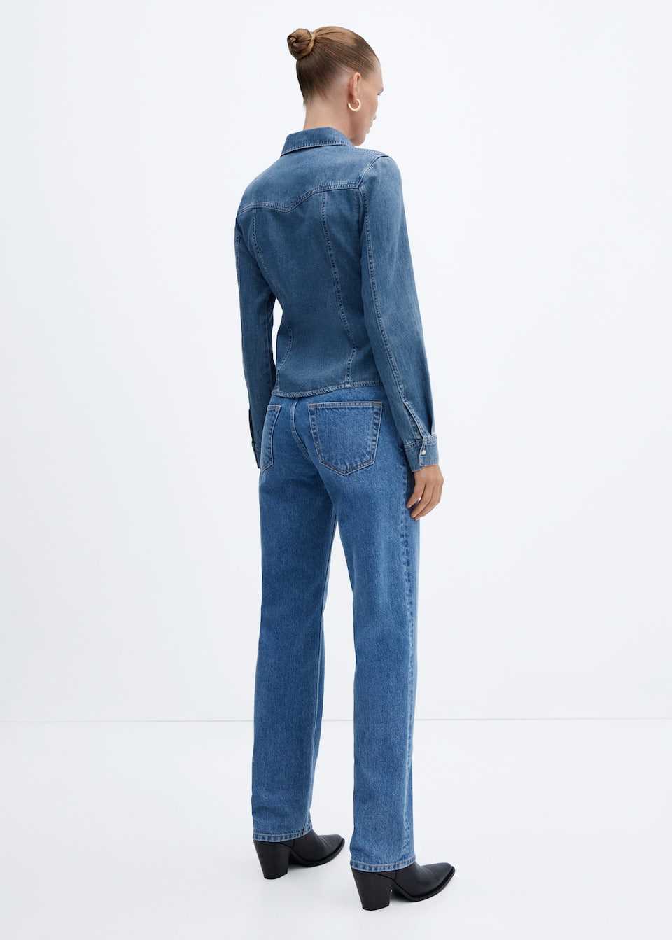 Chest-pocket denim shirt - Laurel Morgan