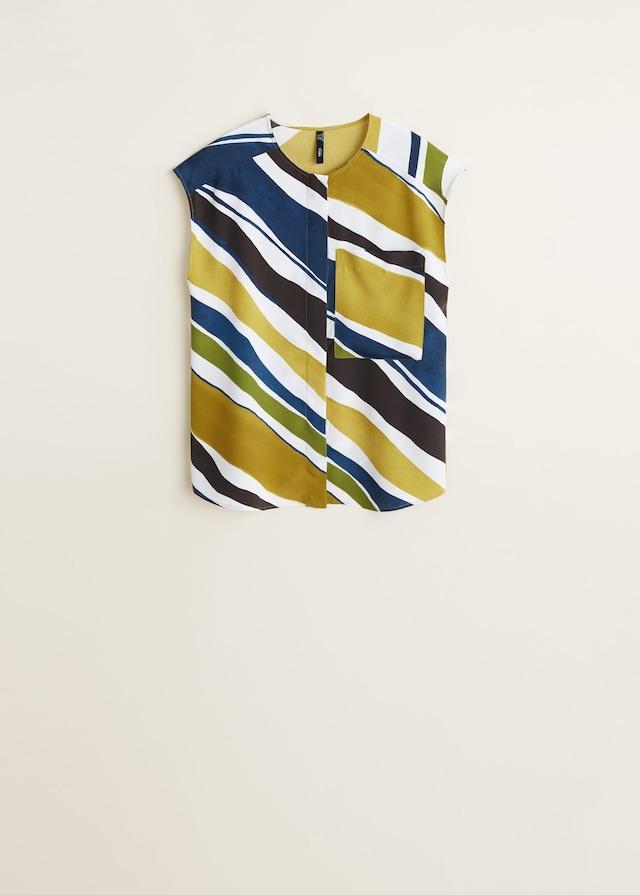 Chest-pocket striped blouse - Laurel Morgan