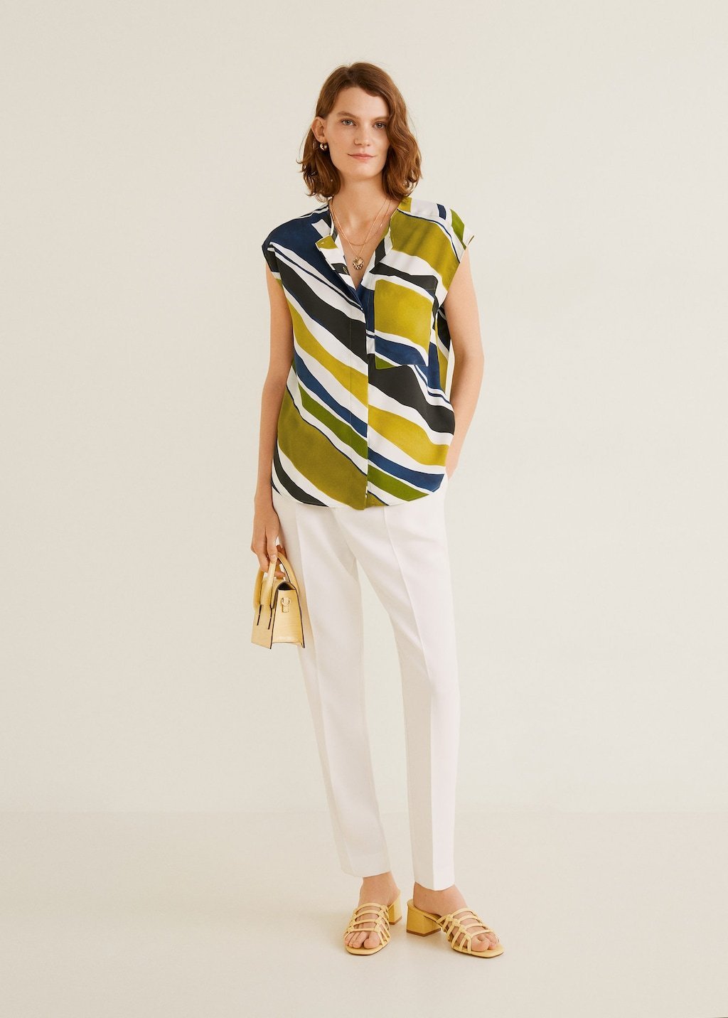 Chest-pocket striped blouse - Laurel Morgan