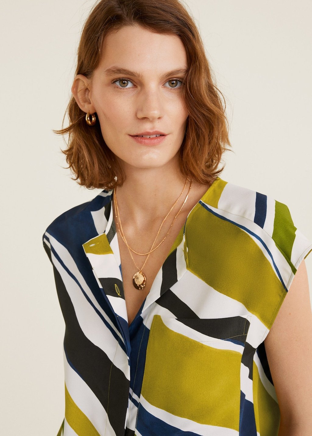 Chest-pocket striped blouse - Laurel Morgan