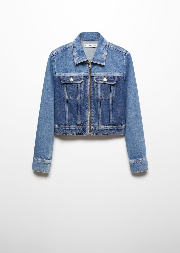 Contrast denim jacket - Laurel Morgan