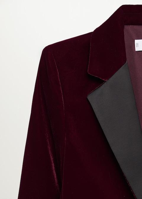 Contrast flap velvet blazer - Laurel Morgan