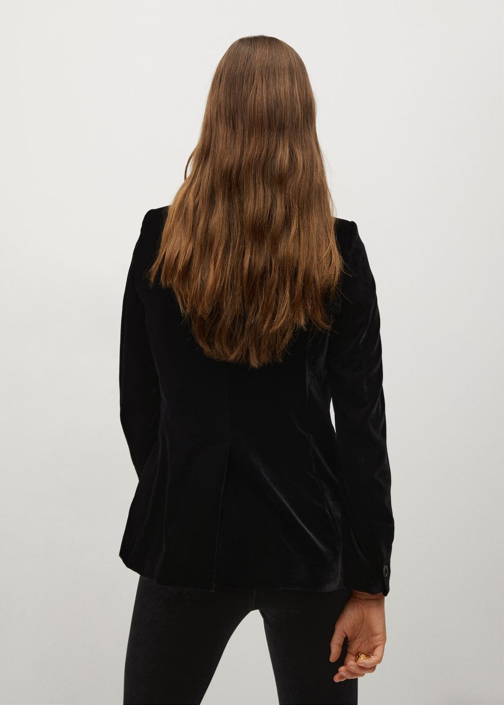 Contrast flap velvet blazer - Laurel Morgan