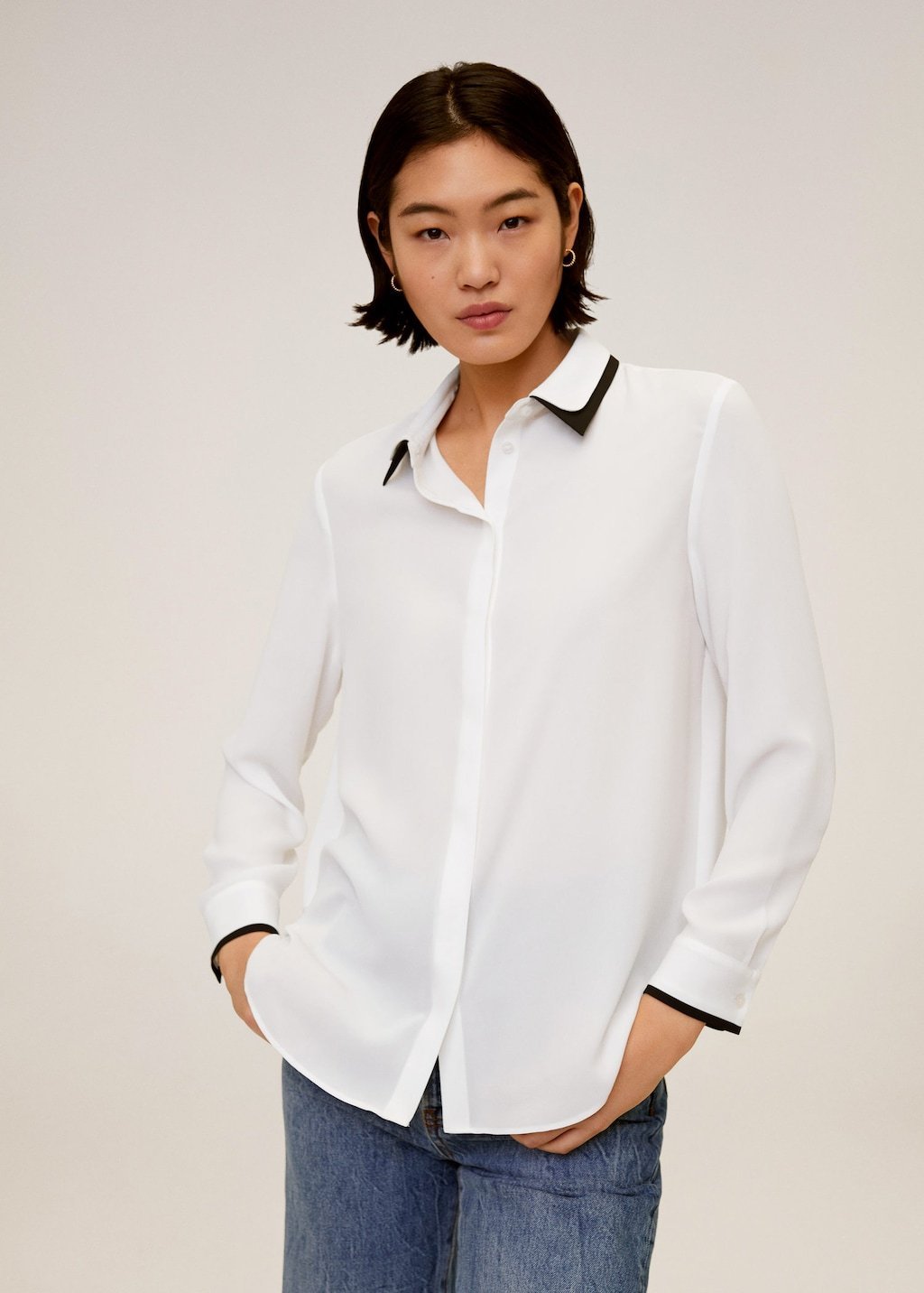 Contrasting finish blouse - Laurel Morgan