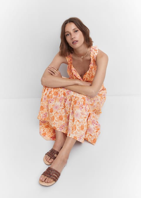 Cord floral dress - Laurel Morgan