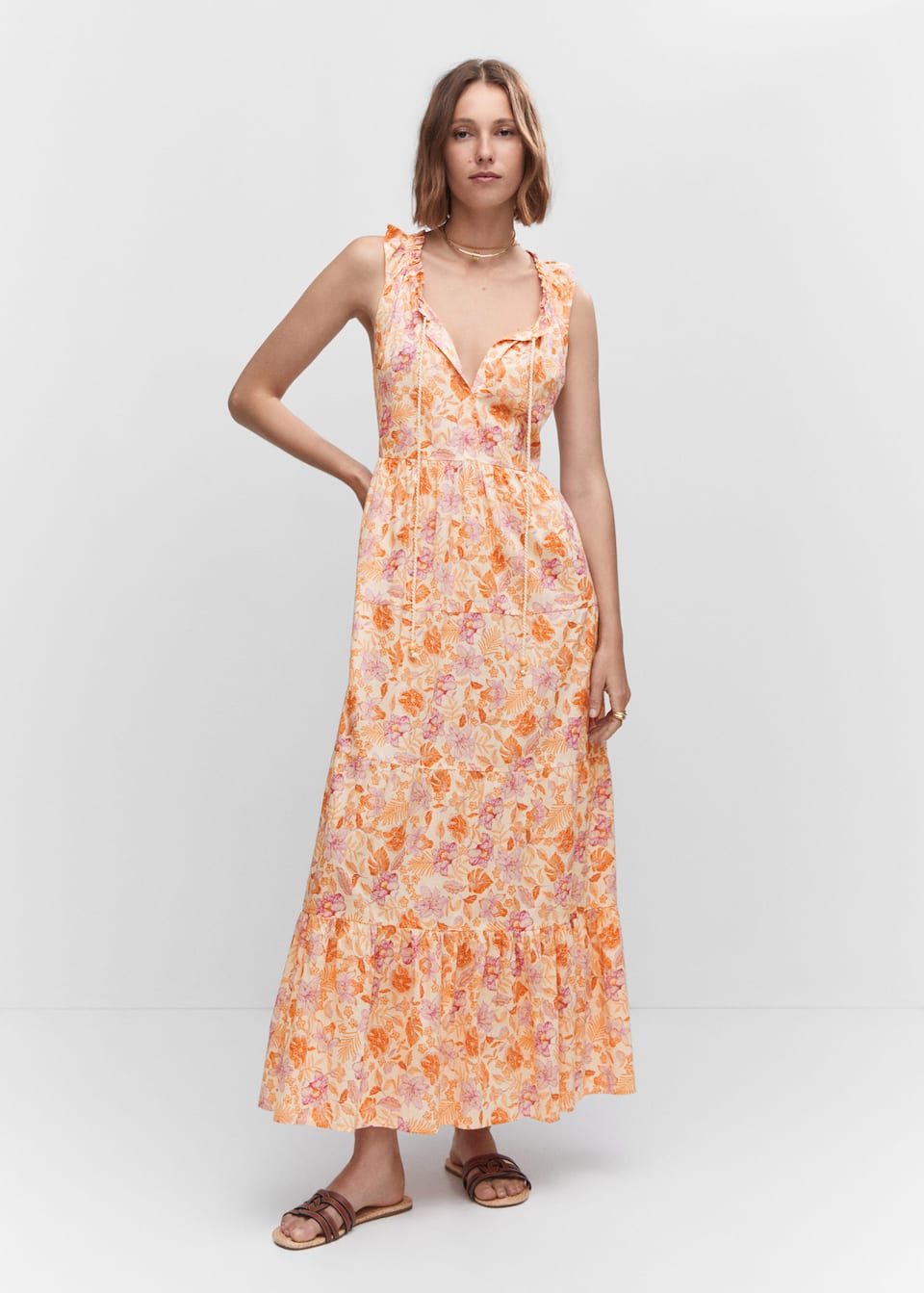 Cord floral dress - Laurel Morgan